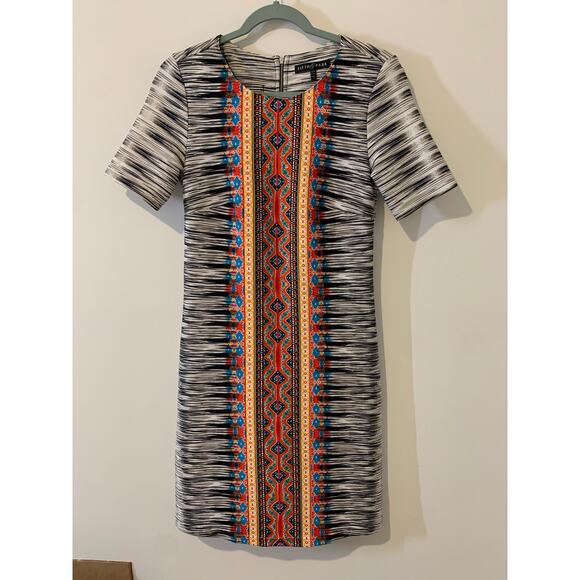 Fifth & Park Dresses & Skirts - Fifth & Park Dress Womens Size 4 Aztec Tribal scuba knit boho career comfy